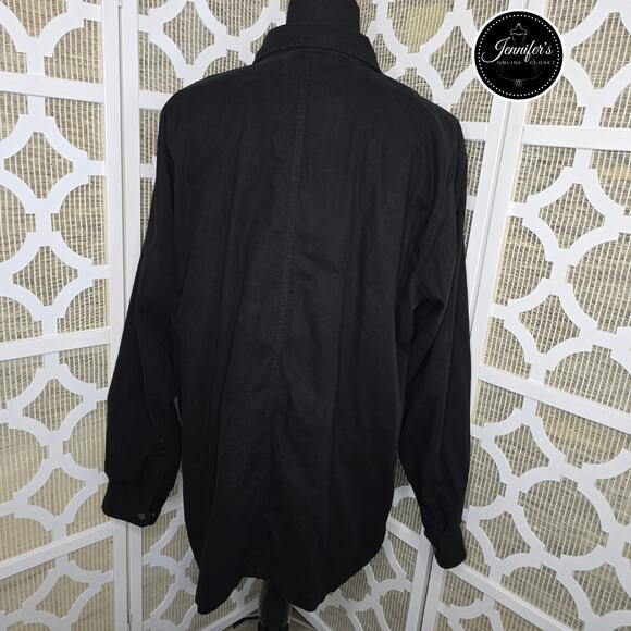 Carhartt Men's Black Rugged Flex® Relaxed Fit Fleece-Lined Shirt Jacket 2XL Tall - Picture 12 of 15